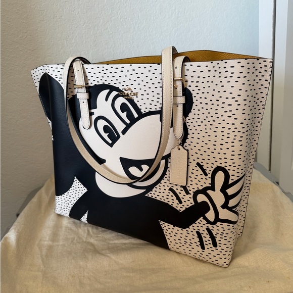 Coach X Disney Mickey Mouse X Keith Haring Mollie Tote - Picture 6 of 7